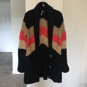 Free People Oversized Striped Cardigan